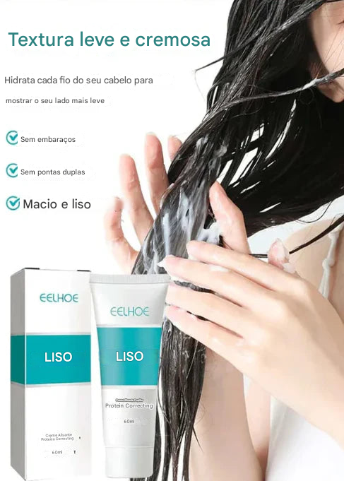 Creme de Alisamento Capilar com Seda e Queratina