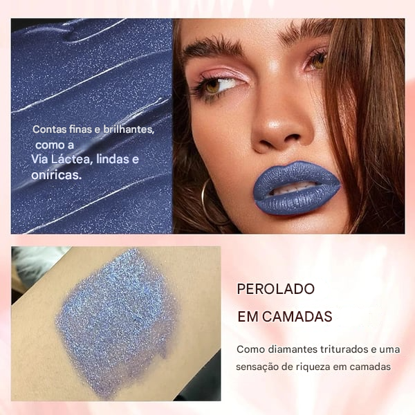 Batons Líquido Metálico com Glitter Diamante