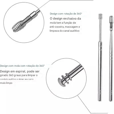 Conjunto de Ferramentas para Limpeza de Ouvido