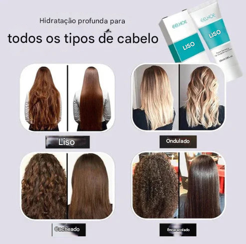 Creme de Alisamento Capilar com Seda e Queratina