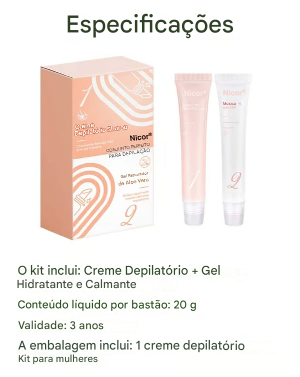 Kit de creme depilatório (COMPRE 1 LEVE 2)