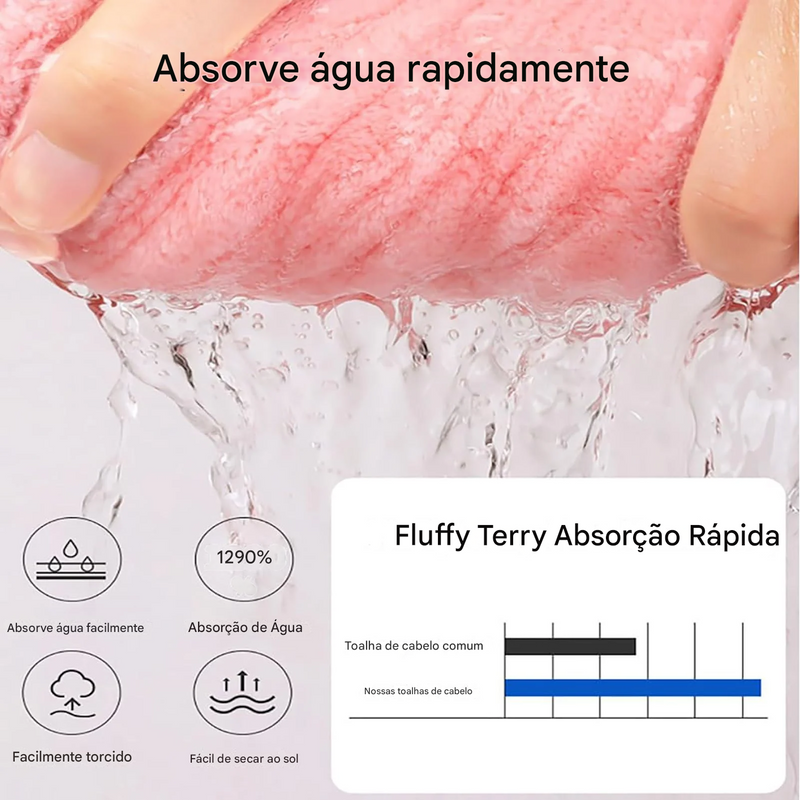 Nova Toalha Super Absorvente para Cabelos Molhados (Compre 1 leve 4)