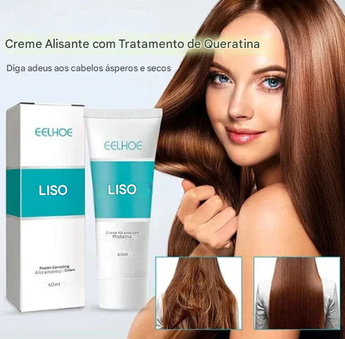 Creme de Alisamento Capilar com Seda e Queratina