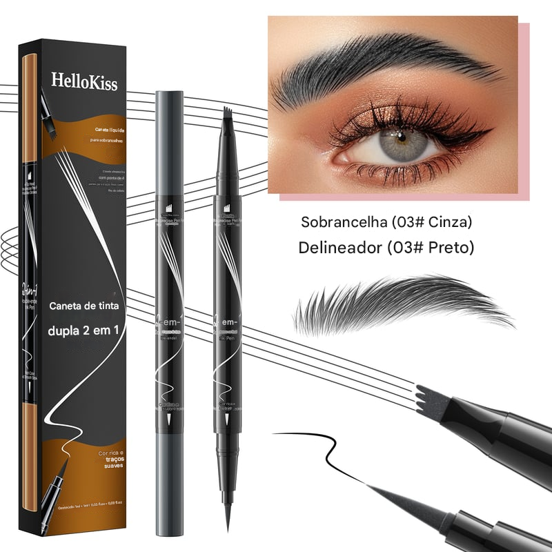 Lápis para Sobrancelhas com Efeito Microblading (Compre 1 Leve 2)