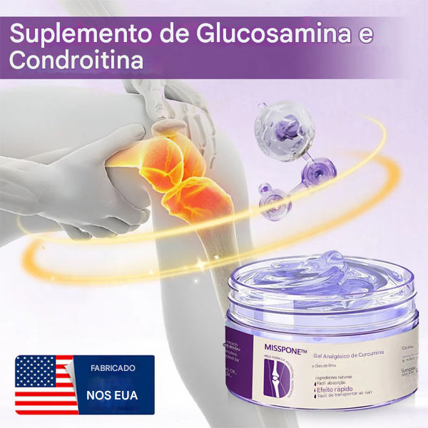 Gel para dor Misspone™ com curcumina e óleo de emu (Somente HOJE!)
