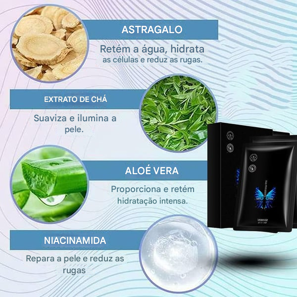 5 Pares de Adesivos Faciais de Nutrição, Lifting e Remoção de Rugas