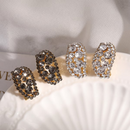 Brincos de argola com diamantes criados em laboratório