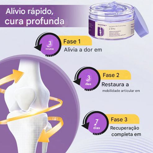 Gel para dor Misspone™ com curcumina e óleo de emu (Somente HOJE!)
