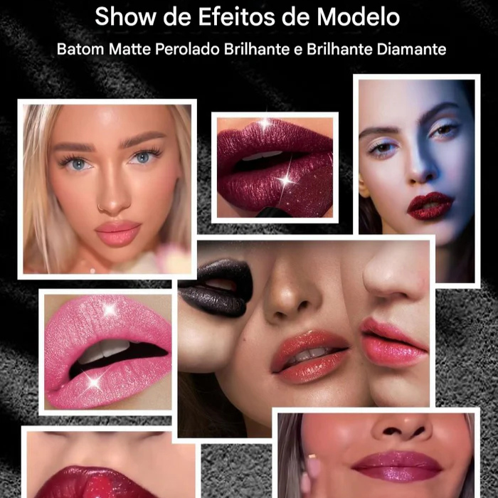 Batom Diamond com glitter à prova d'água (COMPRE 1 LEVE 2)