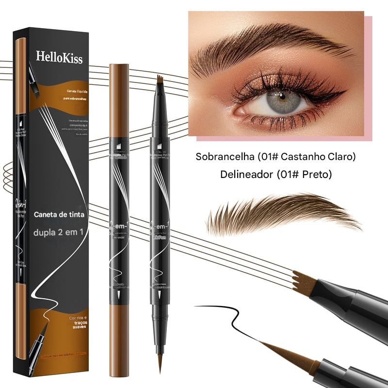 Lápis para Sobrancelhas com Efeito Microblading (Compre 1 Leve 2)