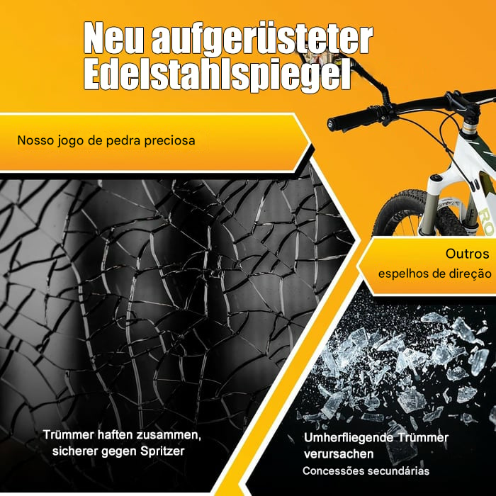 Espelhos retrovisores para bicicleta para mais segurança e conforto! 🚴‍♂️✨Visão nítida, mais conforto em cada pedalada