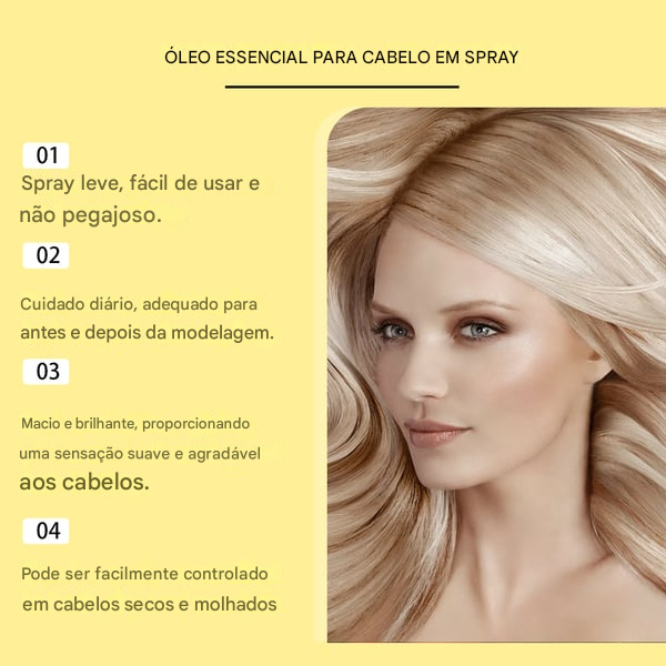 Hoegoa Spray de Óleo Condicionante 80 ml — Fortalecedor de Couro Cabeludo e Cabelos, Condicionador Sem Enxágue, Shampoo Suave de Limpeza