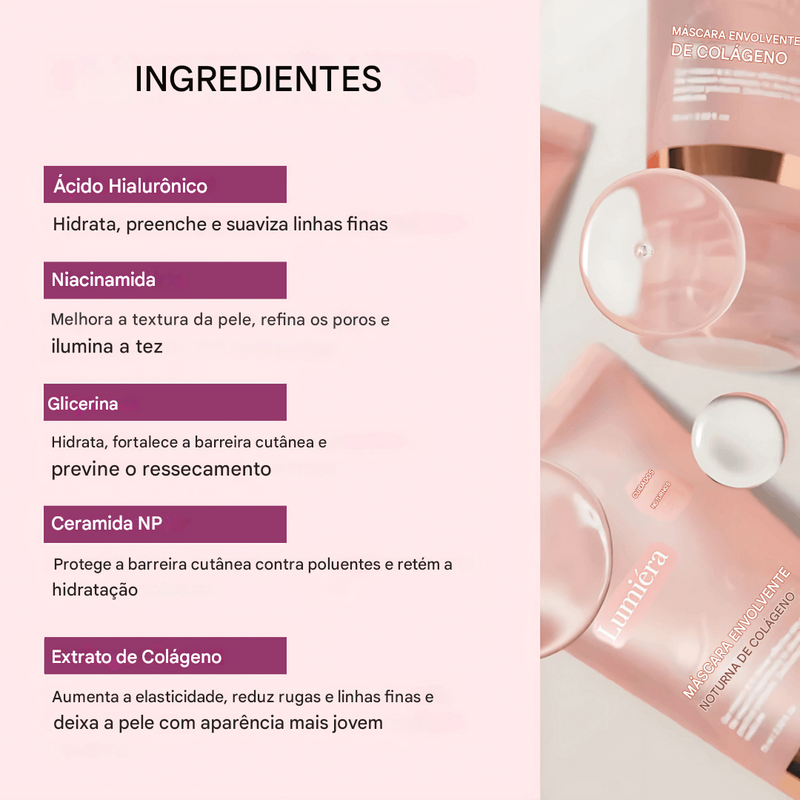 Máscara Noturna Lumiéra com Colágeno  (Somente HOJE!)
