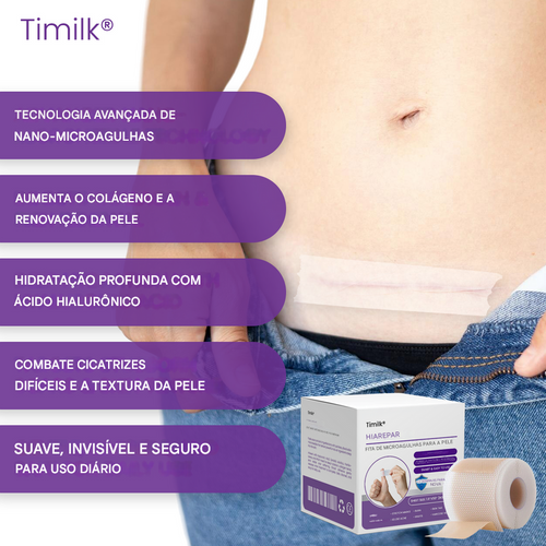 Fita de pele com microagulhas Timilk® HyaRepair (Somente HOJE!)