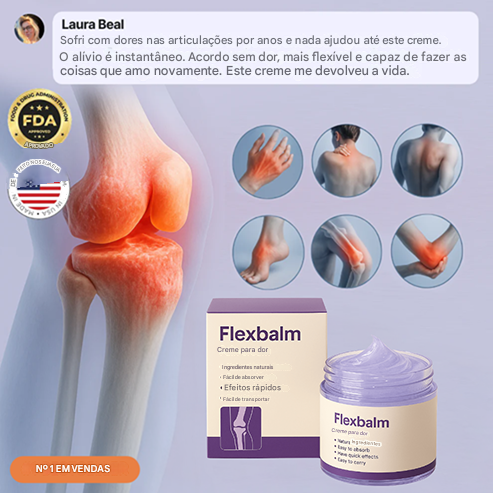 Gel de Terapia Flexbalm para Alívio Rápido da Dor nas Articulações