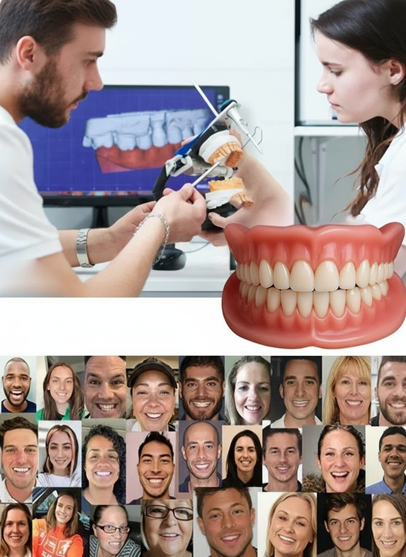 Conjunto de prótese total com suporte ósseo (Somente HOJE!)🔥